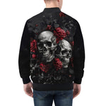 Bomber Jacket Gothic Skulls and Roses