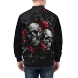 Bomber Jacket Gothic Skulls and Roses