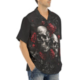 Hawaiian Shirt Gothic Skulls and Roses