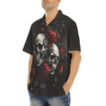 Hawaiian Shirt Gothic Skulls and Roses