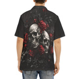 Hawaiian Shirt Gothic Skulls and Roses