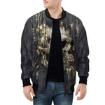 Bomber Jacket Skull with Gold Dripping