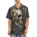 Hawaiian Shirt Skull with Gold Dripping