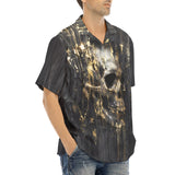 Hawaiian Shirt Skull with Gold Dripping