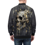 Bomber Jacket Skull with Gold Dripping