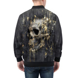 Bomber Jacket Skull with Gold Dripping