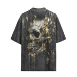 Hawaiian Shirt Skull with Gold Dripping