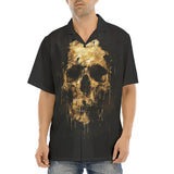 Hawaiian Shirt Dripping Gold Skull