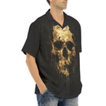 Hawaiian Shirt Dripping Gold Skull