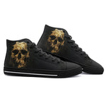 High-Top Canvas Shoes Dripping Gold Skull