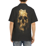 Hawaiian Shirt Dripping Gold Skull