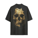 Hawaiian Shirt Dripping Gold Skull