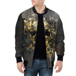 Bomber Jacket Skull with Golden Splashes
