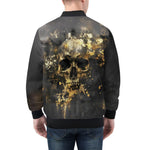 Bomber Jacket Skull with Golden Splashes
