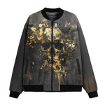 Bomber Jacket Skull with Golden Splashes
