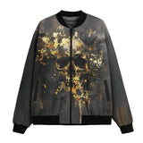 Bomber Jacket Skull with Golden Splashes