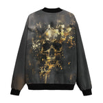 Bomber Jacket Skull with Golden Splashes