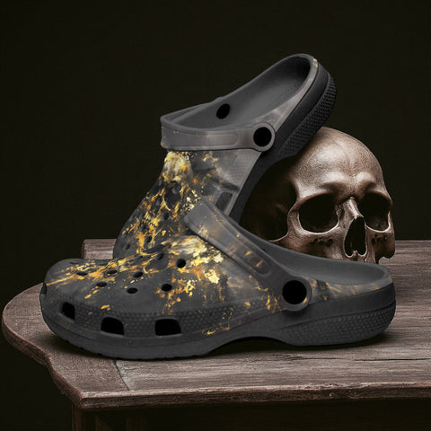Classic Clogs Skull with Golden Splashes