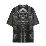 Hawaiian Shirt Ornate Gothic Metalwork Skull