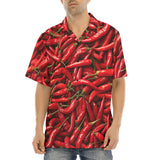 Hawaiian Shirt Red Chili Peppers Texture