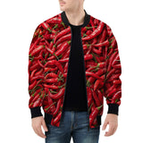 Bomber Jacket Red Chili Peppers Texture
