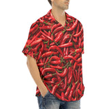 Hawaiian Shirt Red Chili Peppers Texture