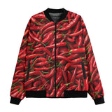 Bomber Jacket Red Chili Peppers Texture