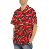 Hawaiian Shirt Red Chili Peppers Texture