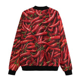 Bomber Jacket Red Chili Peppers Texture