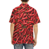 Hawaiian Shirt Red Chili Peppers Texture