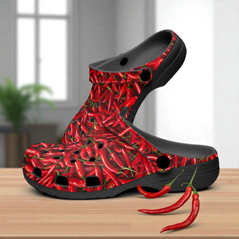 Classic Clogs Red Chili Peppers Texture