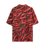 Hawaiian Shirt Red Chili Peppers Texture