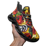 Sports Mesh Sneakers Pizza Ingredients Pattern