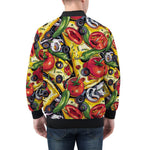 Bomber Jacket Pizza Ingredients Pattern