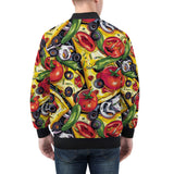 Bomber Jacket Pizza Ingredients Pattern