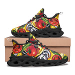 Sports Mesh Sneakers Pizza Ingredients Pattern