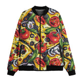 Bomber Jacket Pizza Ingredients Pattern