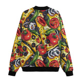 Bomber Jacket Pizza Ingredients Pattern