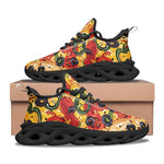 Sports Mesh Sneakers Pizza Pattern