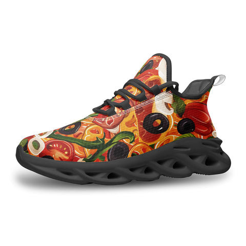 Sports Mesh Sneakers Pizza Texture