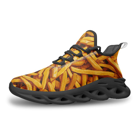 Sports Mesh Sneakers French Fries Texture