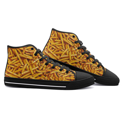 High-Top Canvas Shoes French Fries Texture