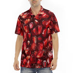 Men's Polo Shirt Pomegranate Seeds Pattern