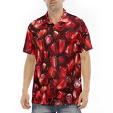 Men's Polo Shirt Pomegranate Seeds Pattern