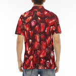Men's Polo Shirt Pomegranate Seeds Pattern