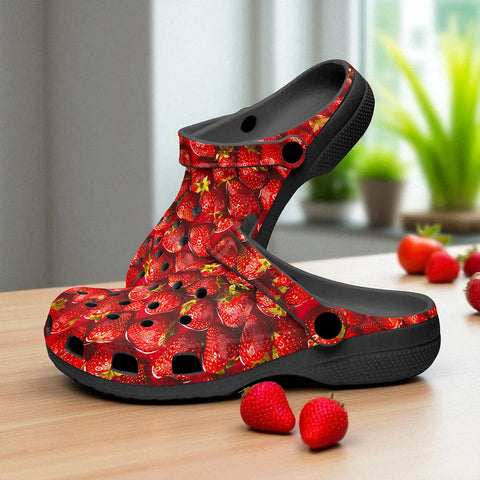 Classic Clogs Strawberries Pattern