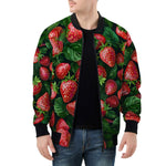 Bomber Jacket Strawberries with Leaves
