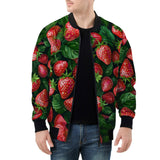 Bomber Jacket Strawberries with Leaves