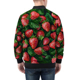 Bomber Jacket Strawberries with Leaves