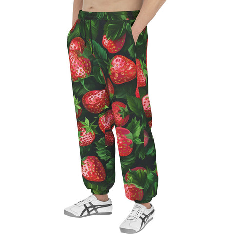 Men's Sweatpants Strawberries with Leaves